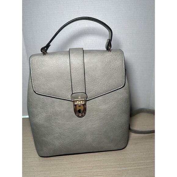 Cracker Barrel Gray Convertible Backpack Purse Large Bag - Picture 1 of 4